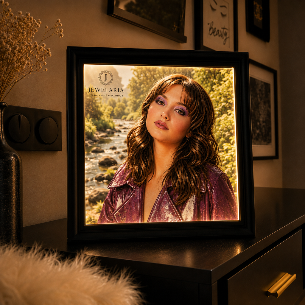 Cadre Photo LED Personnalisé – Effet Magique