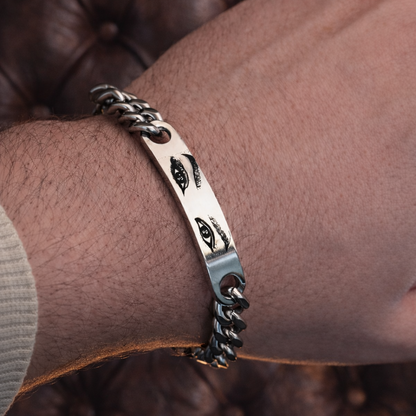 Unisex Custom Eye Engraved Bracelet