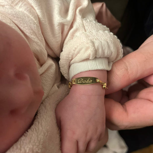 Custom Engraved Name Chain Bracelet – Baby