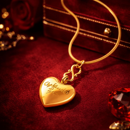 “Free Palestine” Heart Necklace